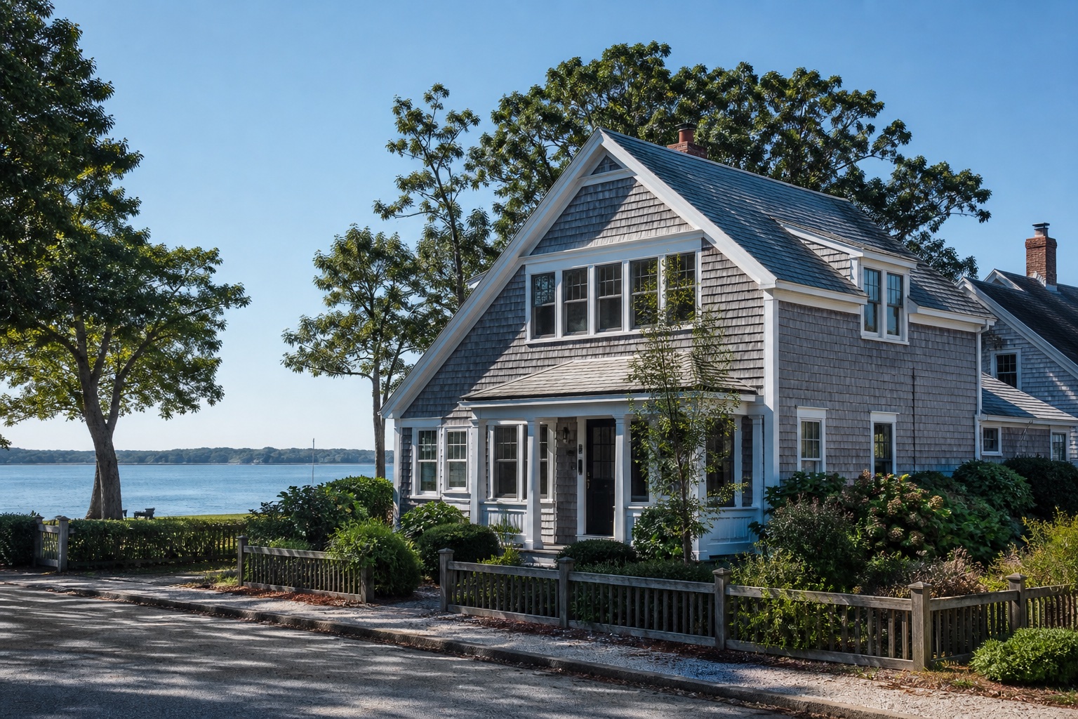 A cedar-shingle Massachusetts home near the water